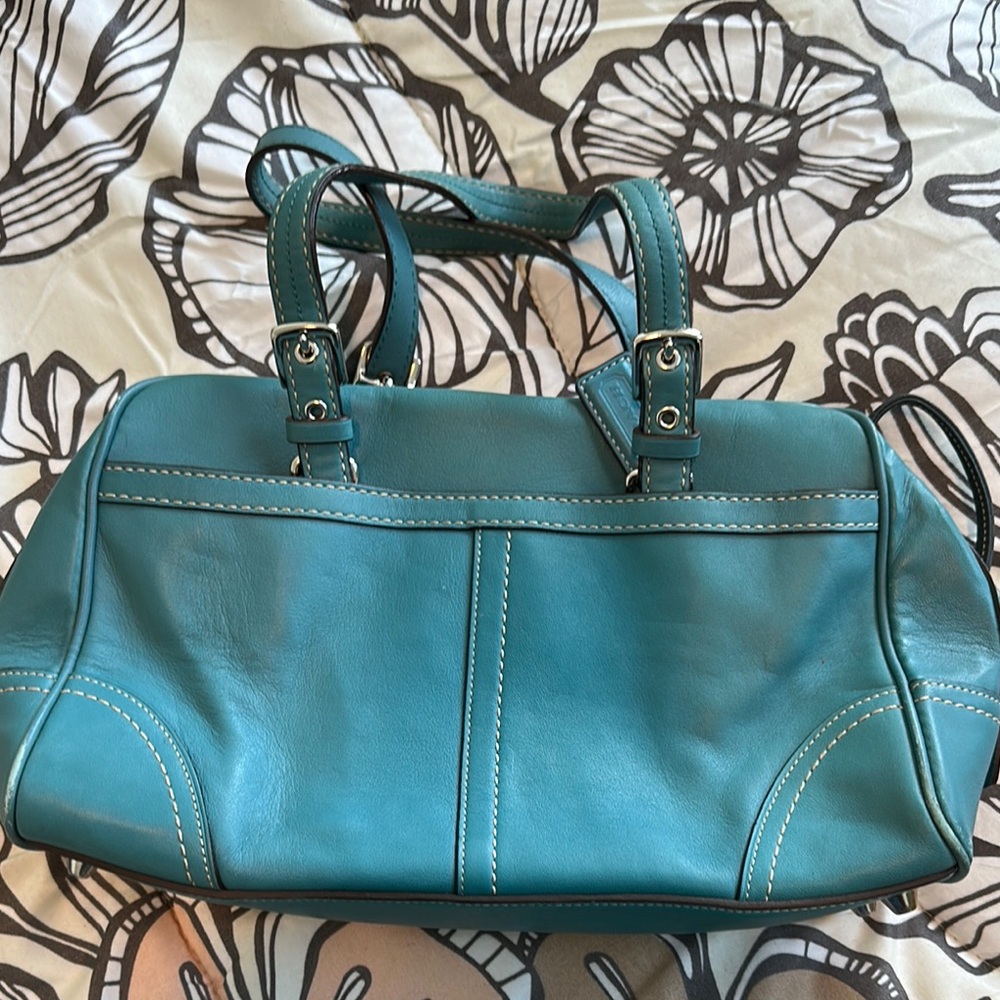 Teal Leather Handbag